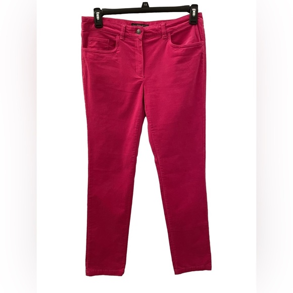 346 Brooks Brothers Hot Pink NWOT "Natalie Fit" Micro Corduroy 5-Pocket Pants - Picture 3 of 10
